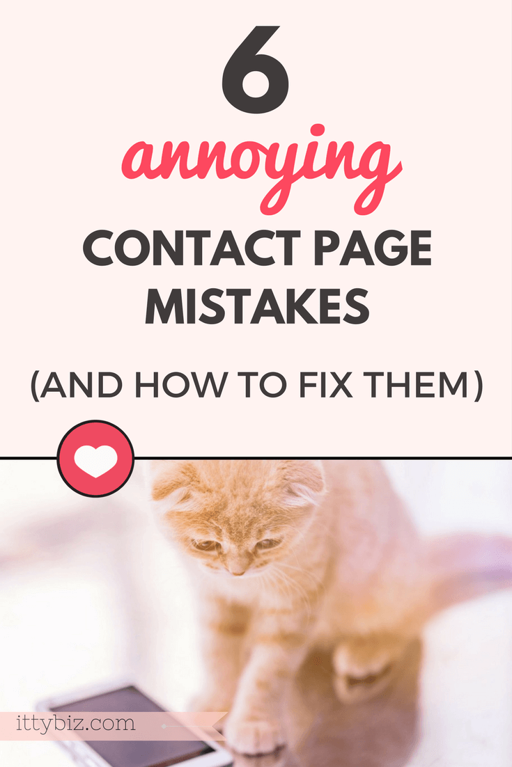 Contact page mistakes